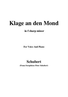 Klage an den Mond: F sharp minor by Franz Schubert