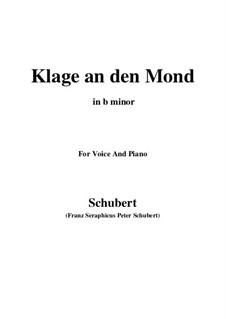Klage an den Mond: B minor by Franz Schubert