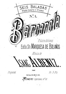 Six Balladas: Complete set by Isaac Albéniz