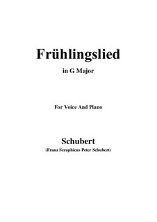 Frühlingslied (Spring Song), D.398: G Major by Franz Schubert