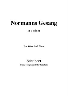 Norman's Song, D.846 Op.52 No.5: For voice and piano (b minor) by Franz Schubert