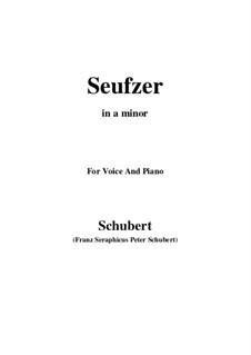 Seufzer (Sighs), D.198: For voice and piano (a minor) by Franz Schubert