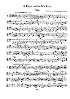 Selected Pieces: Fourteen Fugues for String Quartet – Viola Part by Johann Sebastian Bach