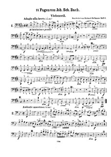 Selected Pieces: Fourteen Fugues for String Quartet –  Cello Part by Johann Sebastian Bach