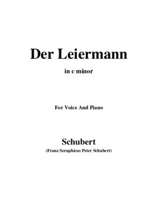 No.24 Der Leiermann (The Organ Grinder): For voice and piano (c minor) by Franz Schubert