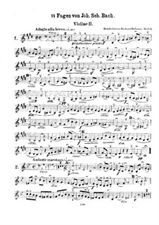 Selected Pieces: Fourteen Fugues for String Quartet – Violin II Part by Johann Sebastian Bach