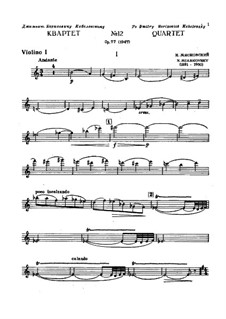 String Quartet No.12, Op.77: Parts by Nikolai Myaskovsky