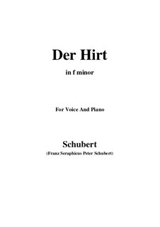 Der Hirt (The Shepherd), D.490: F minor by Franz Schubert