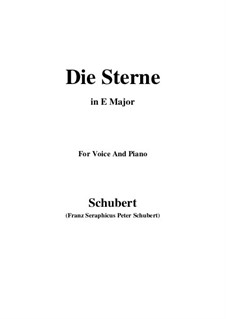 Die Sterne (The Stars), D.684: E Major by Franz Schubert