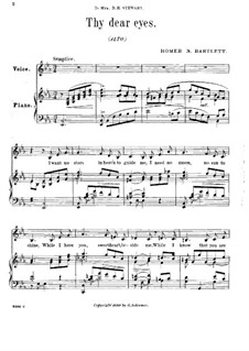 Thy Dear Eyes: For alto and piano by Homer Newton Bartlett