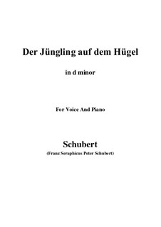 Der Jüngling auf dem Hügel (The Youth on the Hill), D.702 Op.8 No.1: For voice and piano (d minor) by Franz Schubert