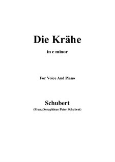 No.15 Die Krähe (The Crow): For voice and piano (c minor) by Franz Schubert
