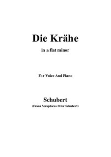 No.15 Die Krähe (The Crow): For voice and piano (a flat minor) by Franz Schubert