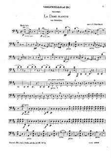 La dame blanche (White Lady): Overture, for flute, violin and piano – cello part ad libitum by Adrien Boieldieu