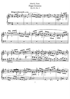 Three Pieces, Op.41: No.3 Fuga Giocosa by John Knowles Paine