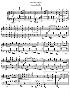 Semper Fidelis : For piano by John Philip Sousa