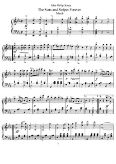 Stars and Stripes Forever : For piano by John Philip Sousa