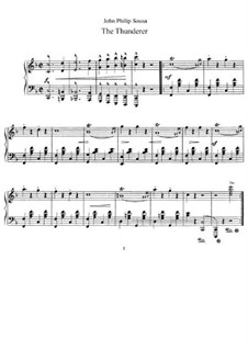 The Thunderer: For piano by John Philip Sousa