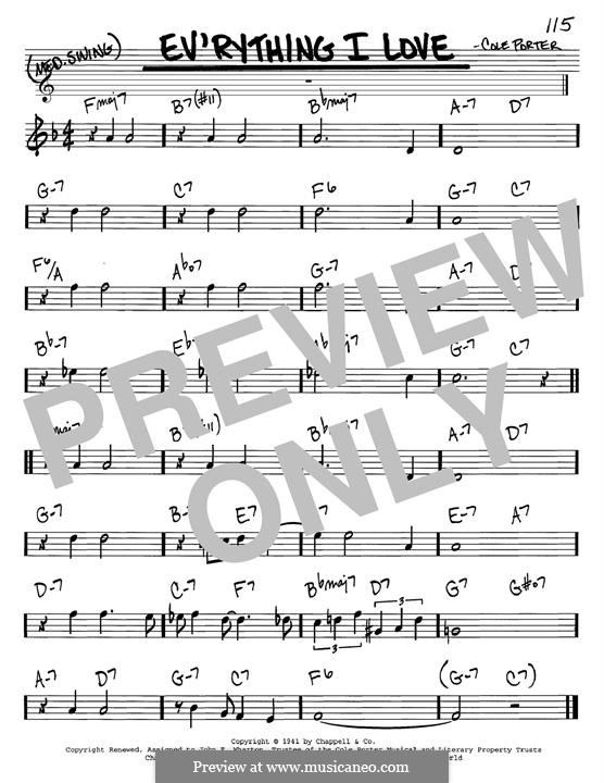 Ev'rything I Love: For guitar by Cole Porter