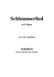 Le berceuse (Slumber Song), D.527 Op.24 No.2: For voice and piano (F Major) by Franz Schubert