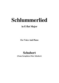 Le berceuse (Slumber Song), D.527 Op.24 No.2: For voice and piano (E flat Major) by Franz Schubert