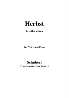 Herbst (Autumn), D.945: A flat minor by Franz Schubert