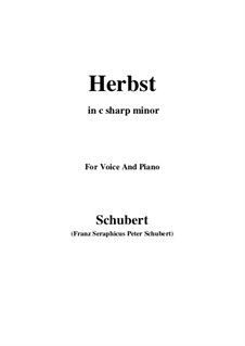 Herbst (Autumn), D.945: C sharp minor by Franz Schubert