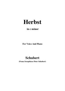 Herbst (Autumn), D.945: C minor by Franz Schubert