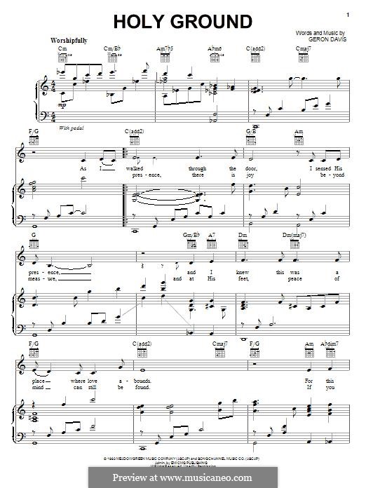 Holy Ground Script Holy Ground (Barbra Streisand) by G. Davis - sheet music on MusicaNeo