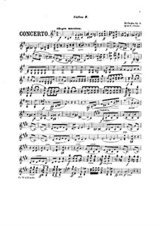 Complete Concerto: Version for piano and string quintet – violin II part by Frédéric Chopin