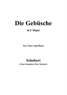 Die Gebüsche (The Bushes), D.646: F Major by Franz Schubert