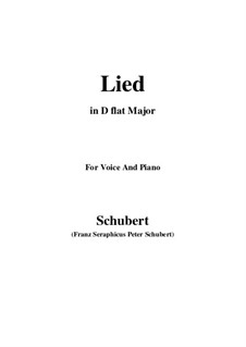 Lied: D flat Major by Franz Schubert