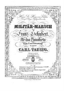 Three Marches Militaires for Piano Four Hands, D.733 Op.51: March No.1 by Franz Schubert