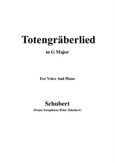 Totengräberlied (Gravedigger's Song), D.44: G Major by Franz Schubert