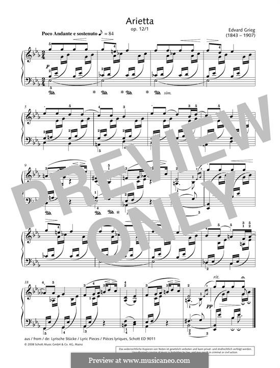 Lyric Pieces, Op.12: No.1 Arietta by Edvard Grieg