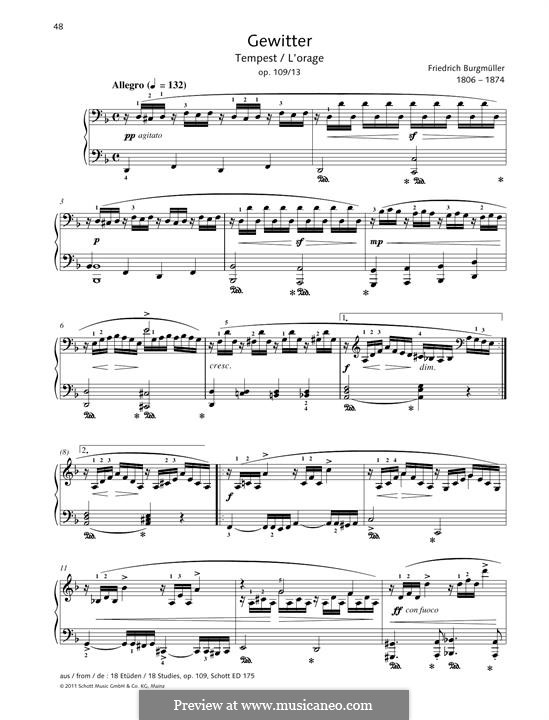 Etude No.13: For piano by Johann Friedrich Burgmüller