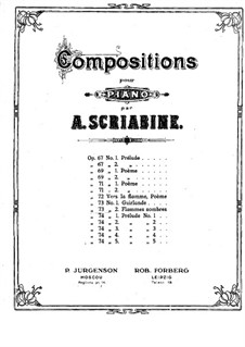 Two Dances, Op.73: No.2 Flammes sombres by Alexander Scriabin