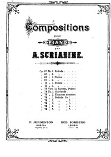 Two Dances, Op.73: No.1 Guirlandes by Alexander Scriabin