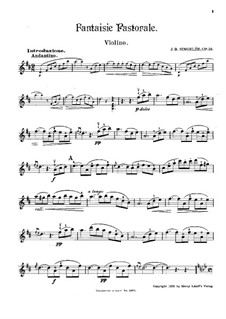 Pastoral Fantasia, Op.56: Solo part by Jean Baptiste Singelée
