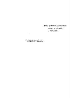 Lyriska dikter (Sju sånger ur Tannhäuser), Op.3: For violin and piano – solo part by Emil Sjögren