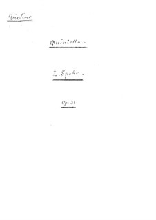 Grand Nonet, Op.31: For flute, strings and piano – violin part by Louis Spohr