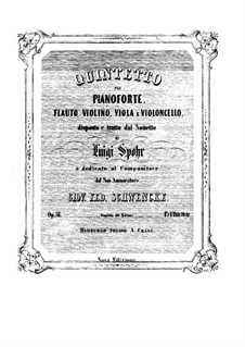 Grand Nonet, Op.31: For flute, strings and piano – piano part by Louis Spohr