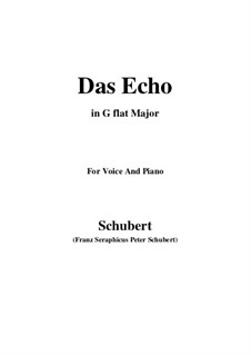 Das Echo (The Echo), D.868 Op.130: G flat Major by Franz Schubert