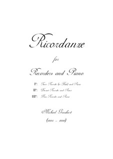 Ricordanze: Recorder solo part by Michael Graubart