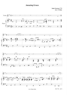 Amazing Grace by folklore sheet music on MusicaNeo. www.musicaneo.com. 