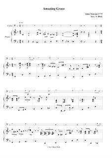For solo instrument and piano version: For cello and piano by folklore