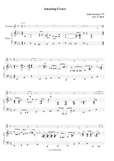 For solo instrument and piano version: For trumpet in B and piano by folklore