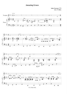 Solo instrument and piano version: For trumpet in B and piano by folklore