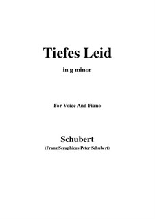 Tiefes Leid (Deep Sorrow), D.876: For voice and piano (g minor) by Franz Schubert