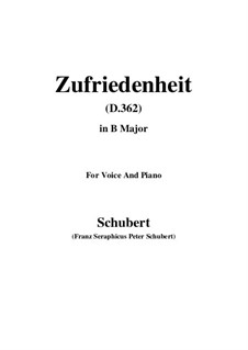 Song for Voice and Piano, D.362: B Major by Franz Schubert